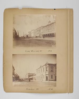 Four original albumen paper photographs mounted on one sheet of card from a loose-leaf album. The...
