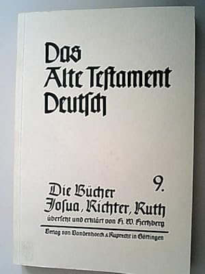Bild des Verkufers fr Die Bcher Josua, Richter, Ruth. (= Das Alte Testament Deutsch Band 9) zum Verkauf von Antiquariat Bookfarm