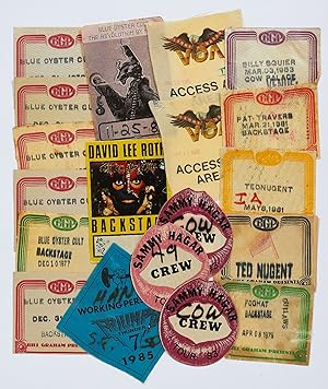 Immagine del venditore per Back Stage Passes or Patches for Various Heavy Metal Music Tours, 1980-1990 venduto da Between the Covers-Rare Books, Inc. ABAA