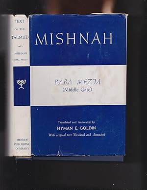 Imagen del vendedor de Mishnah, Volume I (1): Baba Kamma (First Gate) - With Original Text Vocalized and Annotated a la venta por Meir Turner