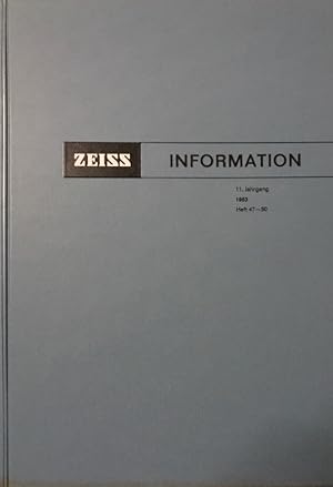 Zeiss-Informationen. 11. Jahrgang 1963, Heft 47-50. 4 Hefte in 1 Band.