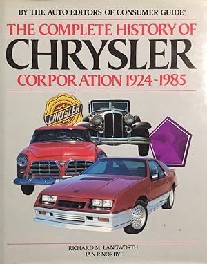 Seller image for The Complete History of Chrysler. Corporation: 1924-1985. for sale by Antiquariat J. Hnteler