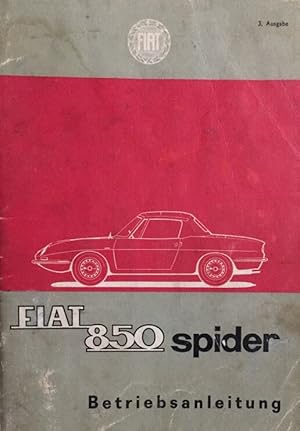 Fiat 850 spider. Betriebsanleitung.