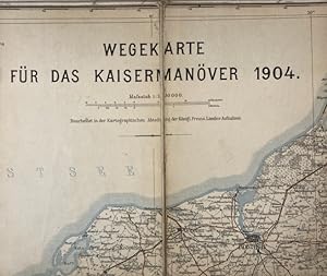 Wegekarte für das Kaisermanöver 1904. Maßstab: 1 : 300 000.