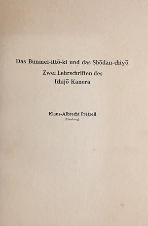 Das Bunmei-itto-ki und das Shodan-chiyo. Zwei Lehrschriften des Ichijo Kanera. Dissertation.