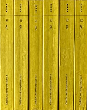 Gedichte und Interpretationen. In 6 Bänden. Eine Interpretationssammlung zur deutschen Lyrik von ...