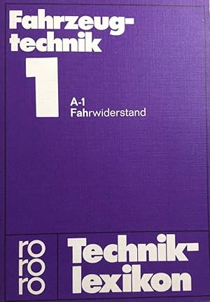 Imagen del vendedor de Fahrzeugtechnik. Techniklexikon in 4 Bnden. a la venta por Antiquariat J. Hnteler