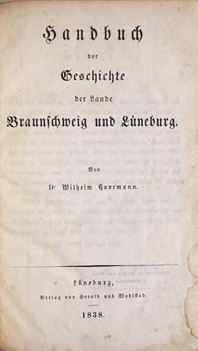 Handbuch der Geschichte der Lande Braunschweig und Lüneburg.