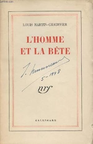 Image du vendeur pour L'homme et la bte mis en vente par Le-Livre