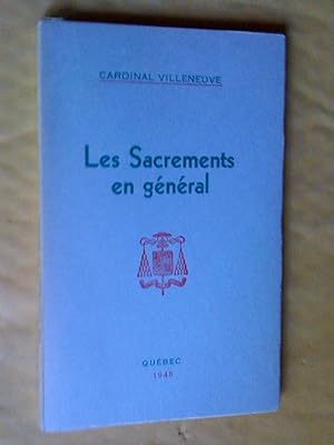 Seller image for Les Sacrements en gnral for sale by Claudine Bouvier