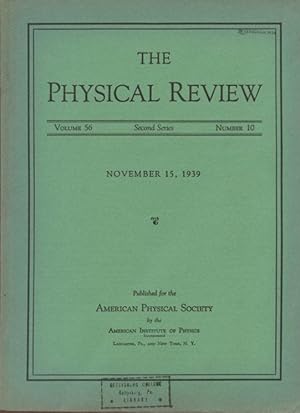 Fission of Protactinium (Bohr & Wheeler, pp. 1065-1066) AND On Pair Emission in the Proton Bombar...