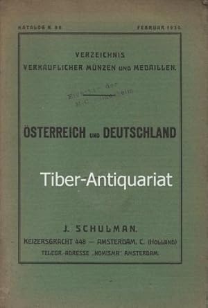 Verzeichnis verkäuflicher Münzen und Medaillen. Österreich und Deutschland. Katalog Nr. 82.