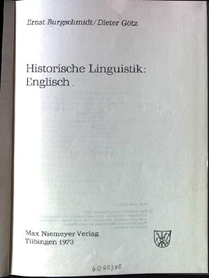 Seller image for Historische Linguistik: Englisch. Anglistische Arbeitshefte ; 2 for sale by books4less (Versandantiquariat Petra Gros GmbH & Co. KG)