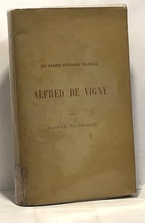 Seller image for Alfred de Vigny - les grands crivains franais - 7e dition for sale by crealivres