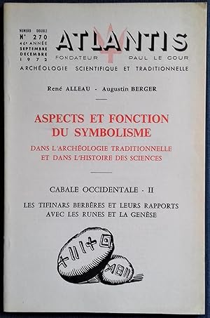 Seller image for ASPECTS ET FONCTION DU SYMBOLISME dans l'archologie traditionnelle ( ) - Cabale occidentale, II : Les Tifinars berbres ( ). for sale by Librairie Pique-Puces