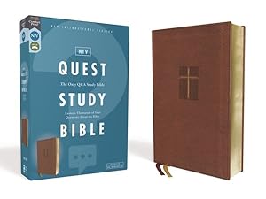 Seller image for Holy Bible : New International Version, Quest Study Bible, Brown, Leathersoft, Comfort Print; the Only Q and A Study Bible for sale by GreatBookPrices