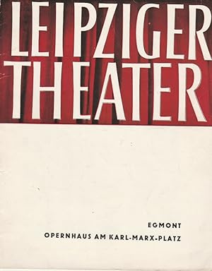 Immagine del venditore per Programmheft EGMONT Trauerspiel von Johann Wolfgang Goethe Opernhaus am Karl-Marx Platz Spielzeit 1960 / 61 Heft 27 venduto da Programmhefte24 Schauspiel und Musiktheater der letzten 150 Jahre