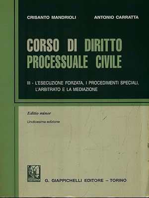 Seller image for Corso di diritto processuale civile III for sale by Librodifaccia