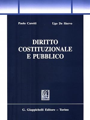 Bild des Verkufers fr Diritto costituzionale e pubblico zum Verkauf von Librodifaccia