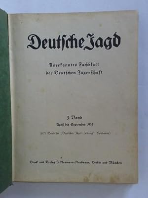 Anerkanntes Fachblatt der Deutschen Jägerschaft - 3. Band 1935, April bis September 1935 (Nr. 1 b...