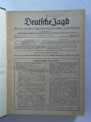 Mit den amtlichen Nachrichten der Deutschen Jagdbehörden - Jahrgang 1935, Nr. 1 bis 39 zusammen i...