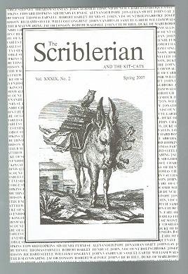 Seller image for The Scriblerian and the Kit-Cats. Vol XXXIX No 2 for sale by Sonnets And Symphonies