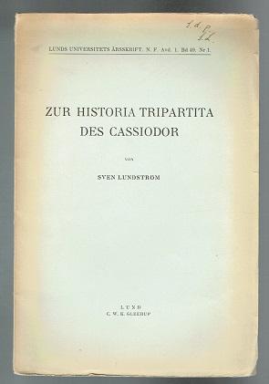 Imagen del vendedor de Zur Historia Tripartita des Cassiodor a la venta por Sonnets And Symphonies