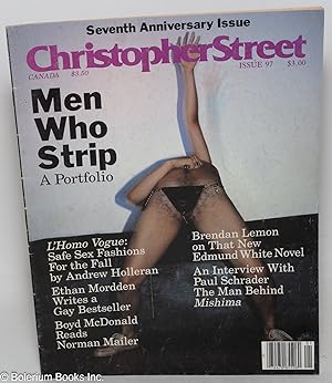 Seller image for Christopher Street: vol. 9, #1, whole issue #97, February 1985; Men Who Strip for sale by Bolerium Books Inc.
