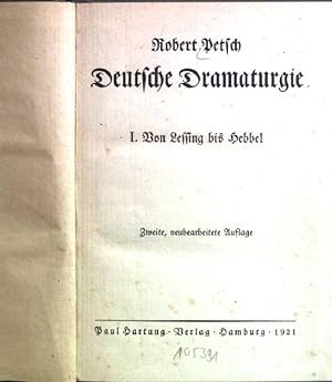 Seller image for Deutsche Dramaturgie I. Von Lessing bis Hebbel for sale by books4less (Versandantiquariat Petra Gros GmbH & Co. KG)