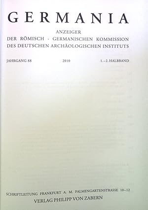 Bild des Verkufers fr Germania: Jahrgang 88 von 2010, 1.-2. Halbband. zum Verkauf von books4less (Versandantiquariat Petra Gros GmbH & Co. KG)