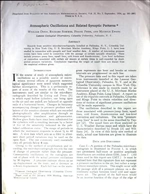 Seller image for Atmospheric Oscillations and Related Synoptic Patterns. Reprinted from Bulletin of the American Meteorological Society, Vol. 35, No.7 for sale by books4less (Versandantiquariat Petra Gros GmbH & Co. KG)