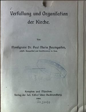 Bild des Verkufers fr Verfassung und Organisation der Kirche zum Verkauf von books4less (Versandantiquariat Petra Gros GmbH & Co. KG)