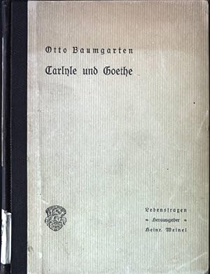 Imagen del vendedor de Carlyle und Goethe. a la venta por books4less (Versandantiquariat Petra Gros GmbH & Co. KG)