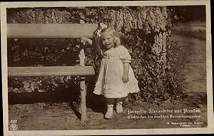 Bild des Verkufers fr Ansichtskarte / Postkarte Prinzessin Alexandrine von Preuen, Portrait, NPG 6251 zum Verkauf von akpool GmbH