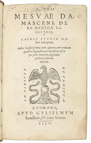 De re medica libri tres, Jacobo Sylvio interprete.