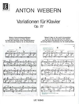 Bild des Verkufers fr Variationen op.27für Klavier zum Verkauf von AHA-BUCH GmbH