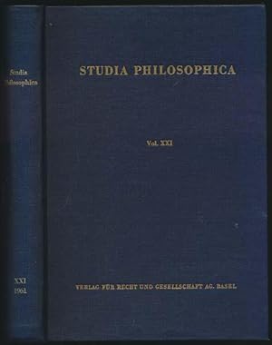 Seller image for Studia Philosophica. Vol. XXI. Jahrbuch der Schweizerischen Philosophischen Gesellschaft. Annuaire de la Societe Suisse de Philosophie. for sale by Antiquariat Lenzen