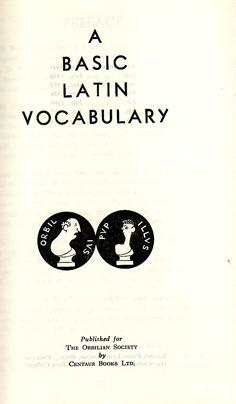 Imagen del vendedor de A Basic Latin Vocabulary a la venta por Eaglestones