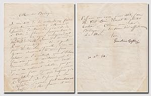 Letter signed to famous tenor Marco Bordogni