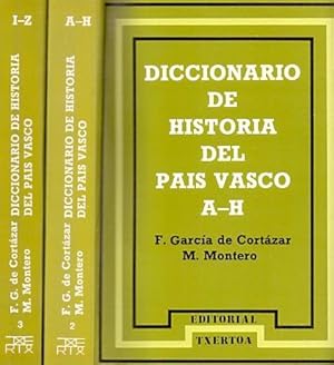 Bild des Verkufers fr DICCIONARIO DE HISTORIA DEL PAS VASCO (2 TOMOS, A-H. I-Z.) zum Verkauf von LIBRERIA ANTICUARIO BELLVER MADRID
