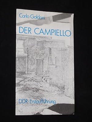 Imagen del vendedor de Programmheft Stdtische Theater Karl-Marx-Stadt 1976/77. DDR-Erstauffhrung DER CAMPIELLO von Goldoni. Regie: Hartwig Albiro, Ausstattung: Volker Walther, musikal. Einstud.: Uwe Lohse. Mit Angelika Bttiger, Anny Stger, Dagmar Jaeger, Mary-Edith Schreiber, Gabriele Mewe, Waltraut Maester, Bernhard Geffke, Dietmar Terne, Heinz Hupfer a la venta por Fast alles Theater! Antiquariat fr die darstellenden Knste