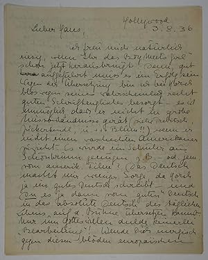 österreichische Schauspielerin (1889-1974). Eigenh. Brief (6 Seiten) mit Unterschrift "Leni" an i...