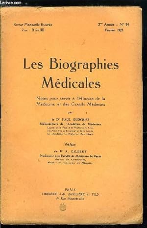 Seller image for Les biographies mdicales n 14 - Pinel Philippe - IIe partie for sale by Le-Livre