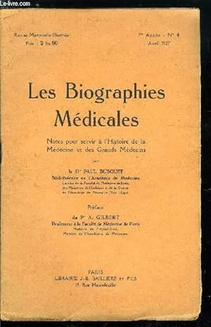 Seller image for Les biographies mdicales n 4 - Broussais Franois-Joseph-Victor - 17 dcembre 1772 - 17 novembre 1838, Le professeur Gilbert for sale by Le-Livre