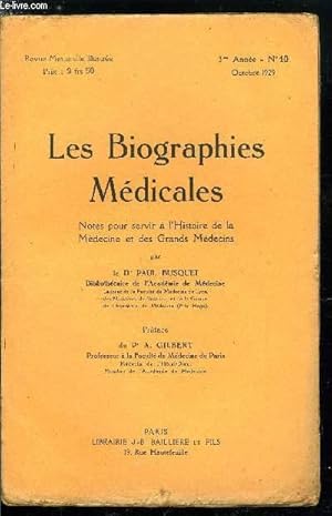 Seller image for Les biographies mdicales n 10 - Percy Pierre-Franois Le Baron - IIe partie for sale by Le-Livre