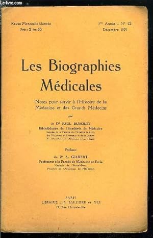 Seller image for Les biographies mdicales n 12 - Bclard Pierre-Augustin - 12 octobre 1785 - 16 mars 1825 for sale by Le-Livre