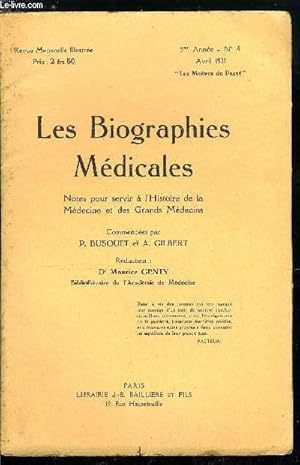 Seller image for Les biographies mdicales n 4 - Velpeau Marie - 1795-1867 for sale by Le-Livre