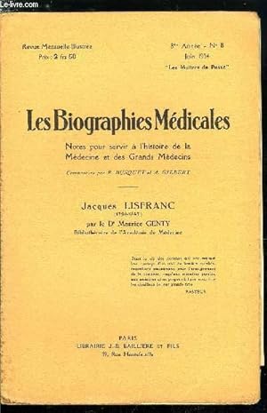 Seller image for Les biographies mdicales n 4 - Lisfranc Jacques (1790-1847) for sale by Le-Livre