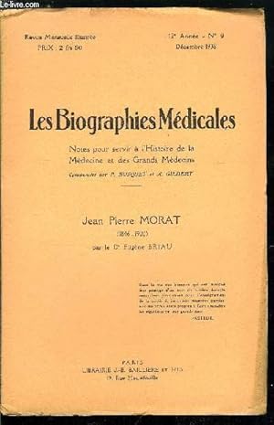 Seller image for Les biographies mdicales n 9 - Jean Pierre Morat (1846-1920) for sale by Le-Livre