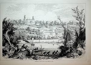 DRESDEN, Schloss Albrechtsberg, Ansicht ca. 1860
